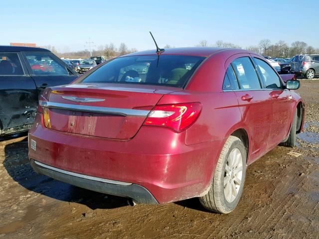 1C3CCBBBXDN550463 - 2013 CHRYSLER 200 TOURIN MAROON photo 4