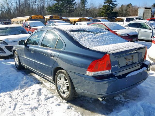 YV1RS592572635582 - 2007 VOLVO S60 2.5T BLUE photo 3