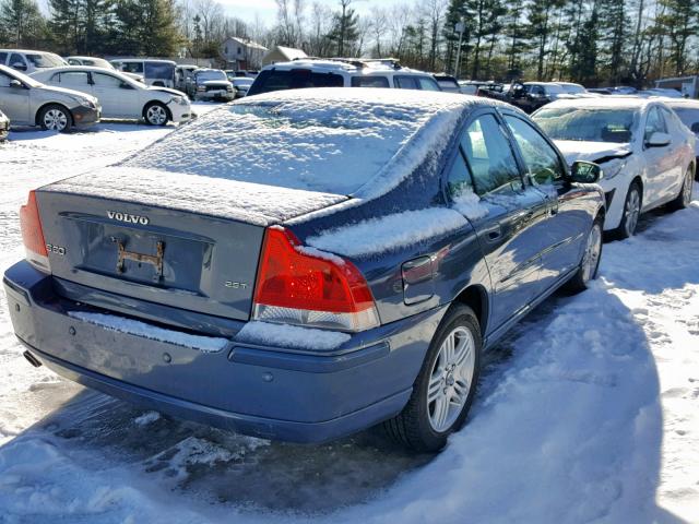 YV1RS592572635582 - 2007 VOLVO S60 2.5T BLUE photo 4