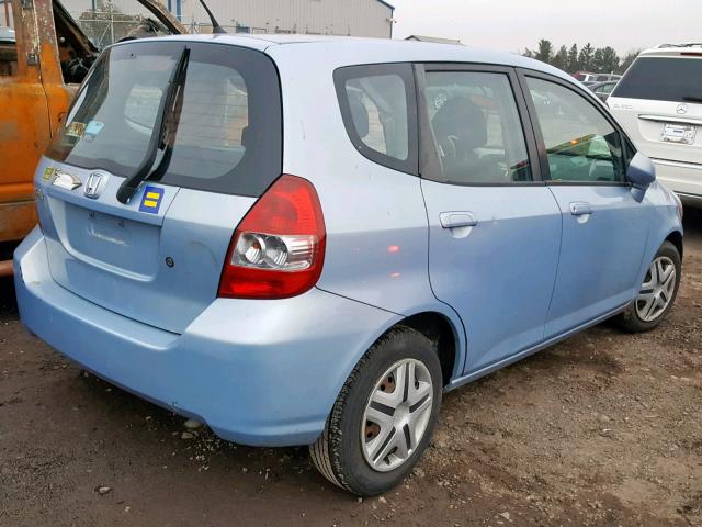 JHMGD38448S002344 - 2008 HONDA FIT BLUE photo 4