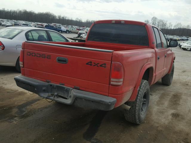 1B7GG2AX8YS724021 - 2000 DODGE DAKOTA QUA RED photo 4