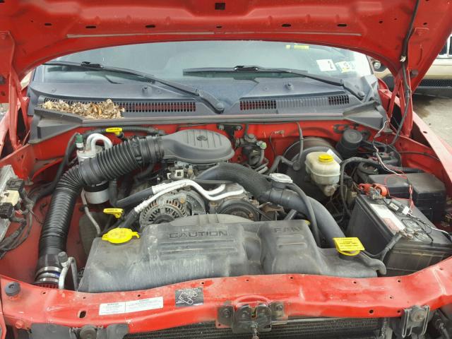 1B7GG2AX8YS724021 - 2000 DODGE DAKOTA QUA RED photo 7