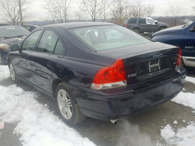 YV1RS592372602371 - 2007 VOLVO S60 2.5T BLUE photo 3