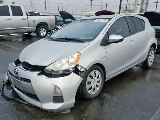 JTDKDTB36D1048656 - 2013 TOYOTA PRIUS C SILVER photo 2