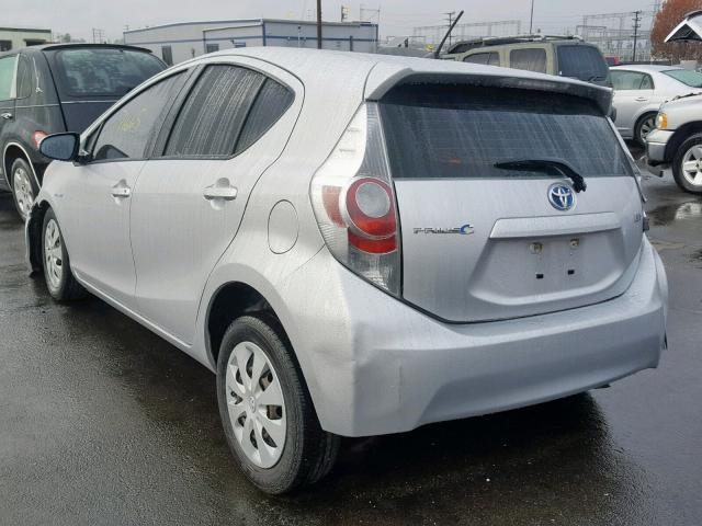 JTDKDTB36D1048656 - 2013 TOYOTA PRIUS C SILVER photo 3