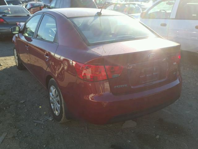 KNAFU4A27B5417589 - 2011 KIA FORTE EX RED photo 3