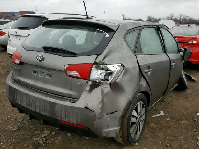 KNAFU5A20D5654255 - 2013 KIA FORTE EX GRAY photo 4