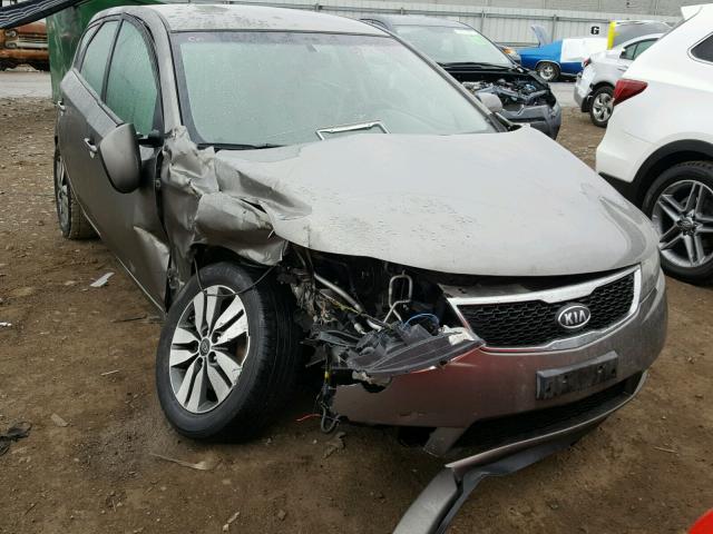 KNAFU5A20D5654255 - 2013 KIA FORTE EX GRAY photo 9