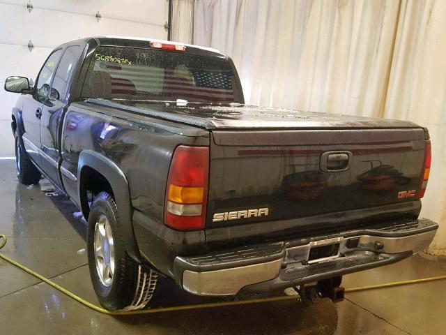 2GTEK19T421340620 - 2002 GMC NEW SIERRA BLACK photo 3