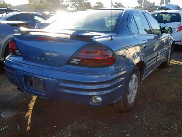 1G2NE52E6XM809538 - 1999 PONTIAC GRAND AM S BLUE photo 4