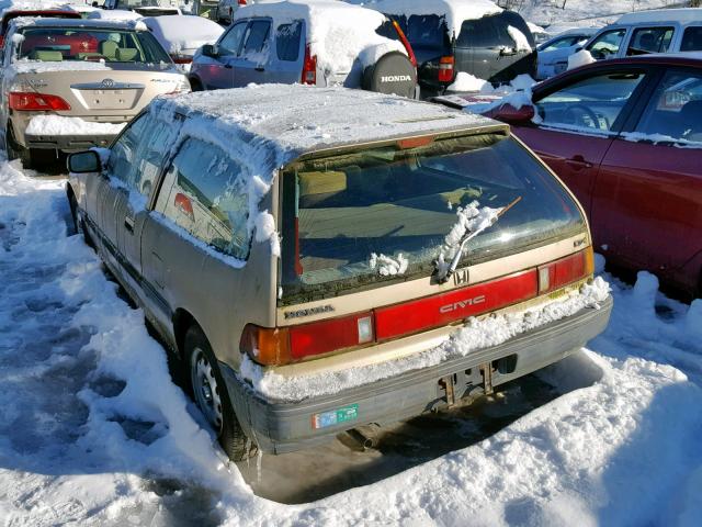 2HGED6357KH530339 - 1989 HONDA CIVIC DX TAN photo 3