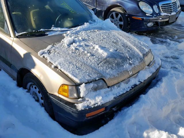 2HGED6357KH530339 - 1989 HONDA CIVIC DX TAN photo 9