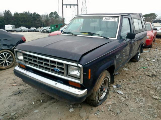 1FTBR10A7JUD31746 - 1988 FORD RANGER BLUE photo 2