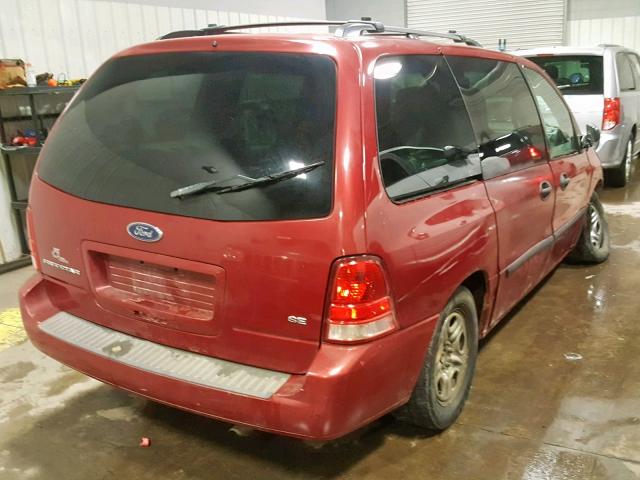 2FMZA51674BB29065 - 2004 FORD FREESTAR S RED photo 4