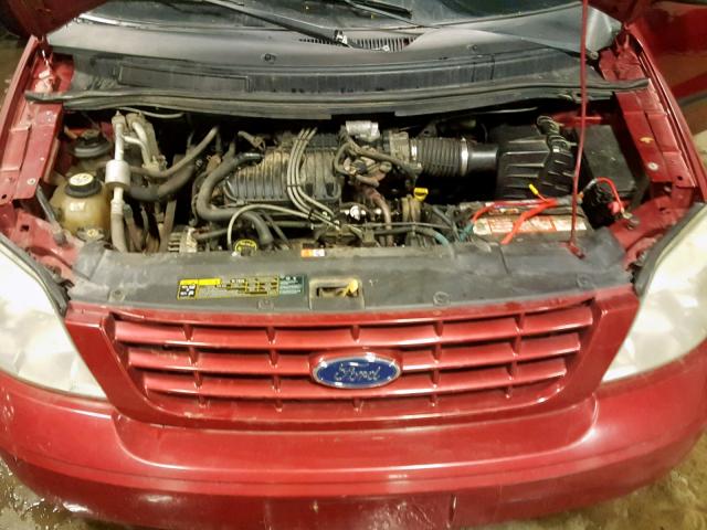 2FMZA51674BB29065 - 2004 FORD FREESTAR S RED photo 7