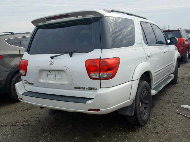 5TDBT48A06S263759 - 2006 TOYOTA SEQUOIA LI WHITE photo 4