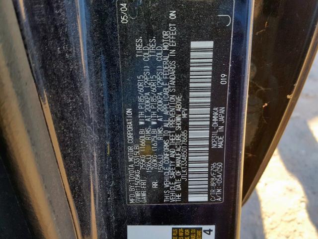 JTLKT334850178685 - 2005 TOYOTA SCION XB Көк фото 10