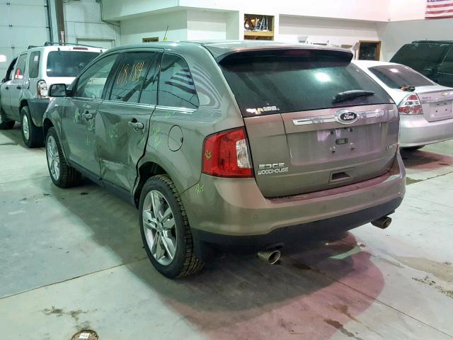 2FMDK3KC4DBB58099 - 2013 FORD EDGE LIMIT GRAY photo 3