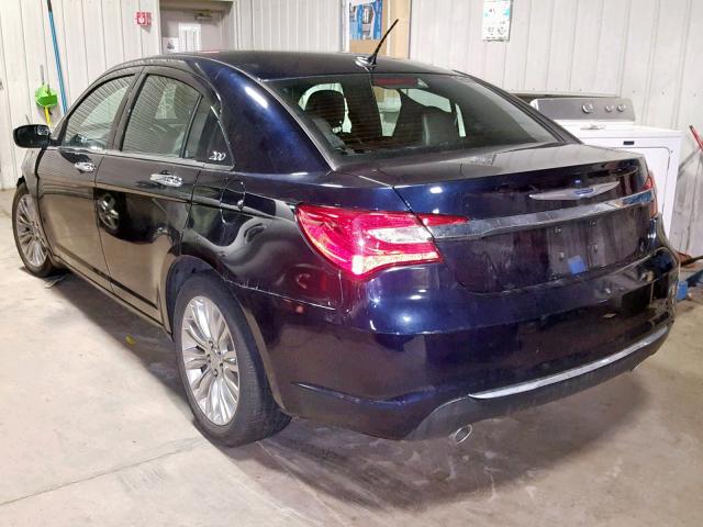 1C3CCBCG5CN326719 - 2012 CHRYSLER 200 LIMITE BLUE photo 3