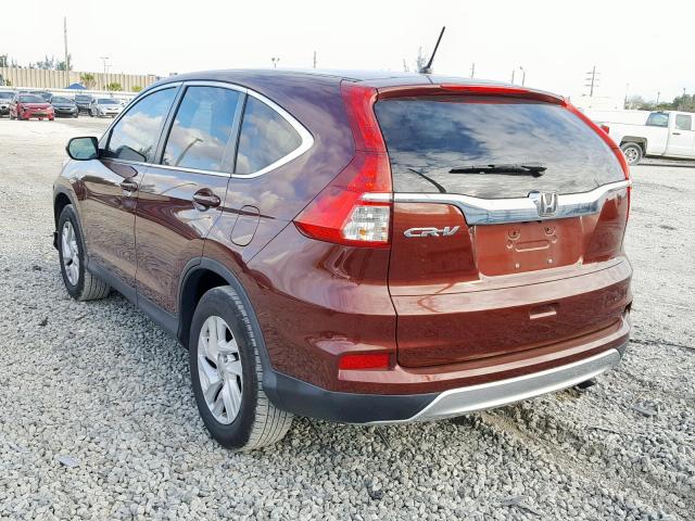 3CZRM3H58FG703860 - 2015 HONDA CR-V EX MAROON photo 3