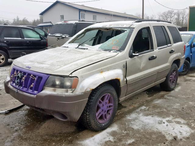 1J4GW48S64C341511 - 2004 JEEP GRAND CHER BEIGE photo 2