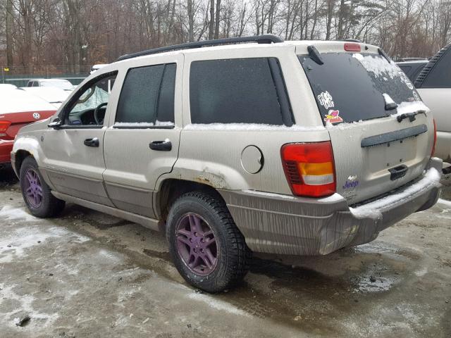 1J4GW48S64C341511 - 2004 JEEP GRAND CHER BEIGE photo 3