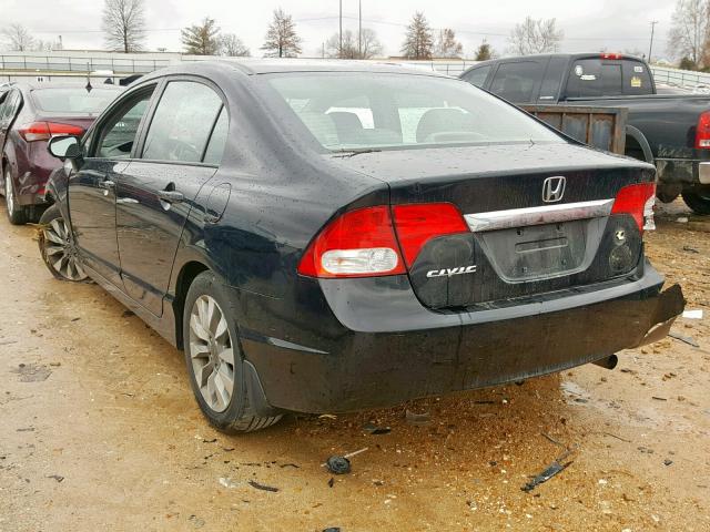 19XFA1F90BE030919 - 2011 HONDA CIVIC EXL BLACK photo 3