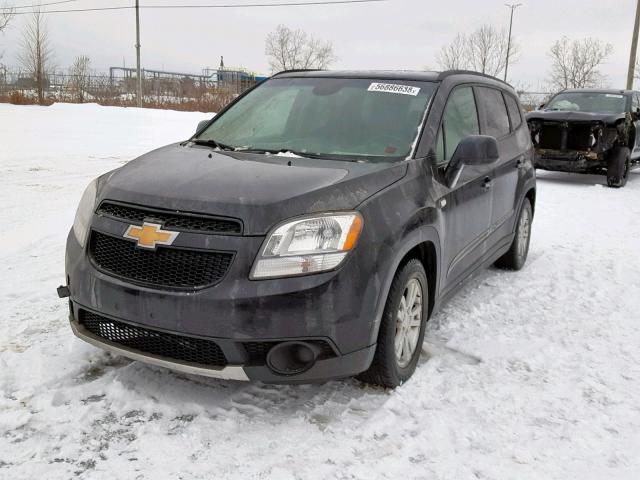 KL77P2EM3CK528879 - 2012 CHEVROLET ORLANDO LT BLACK photo 2