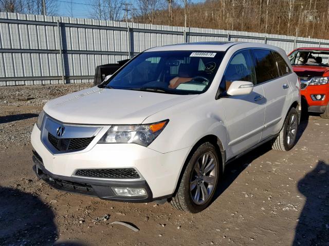 2HNYD2H71AH508408 - 2010 ACURA MDX ADVANC WHITE photo 2