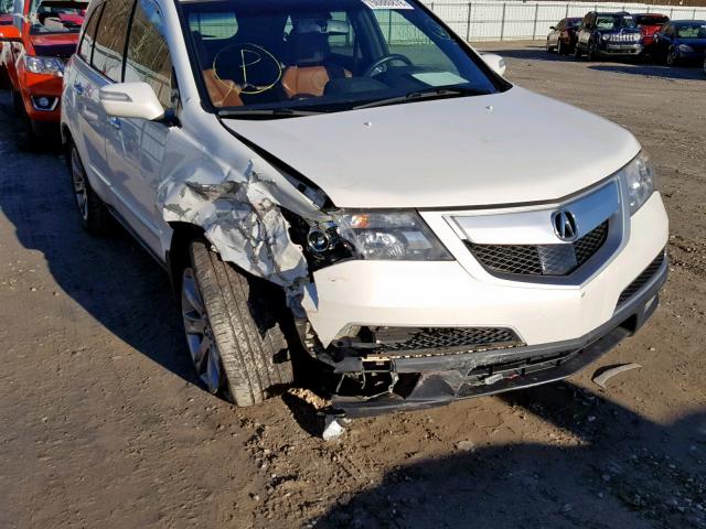 2HNYD2H71AH508408 - 2010 ACURA MDX ADVANC WHITE photo 9