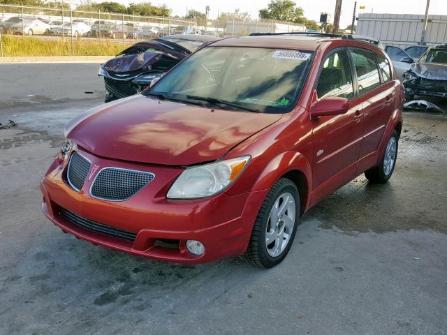 5Y2SM63805Z430826 - 2005 PONTIAC VIBE RED photo 2