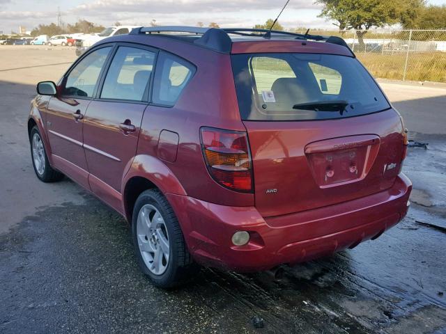 5Y2SM63805Z430826 - 2005 PONTIAC VIBE RED photo 3