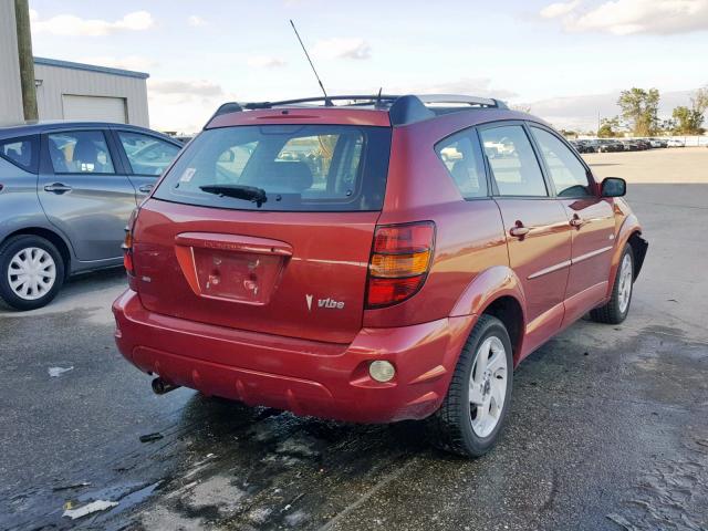 5Y2SM63805Z430826 - 2005 PONTIAC VIBE RED photo 4