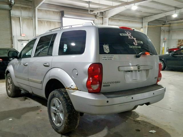 1D8HB58N68F135407 - 2008 DODGE DURANGO LI SILVER photo 3