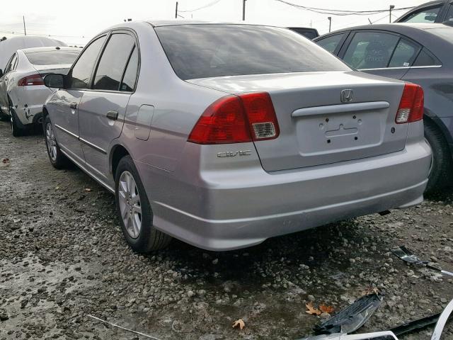 2HGES16394H583212 - 2004 HONDA CIVIC DX V GRAY photo 3