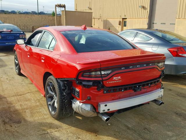 2C3CDXHG5JH221025 - 2018 DODGE CHARGER SX RED photo 3