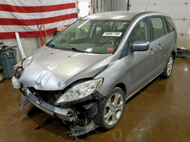 JM1CR2WL0A0368521 - 2010 MAZDA 5 SILVER photo 2