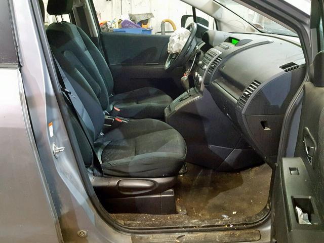 JM1CR2WL0A0368521 - 2010 MAZDA 5 SILVER photo 5