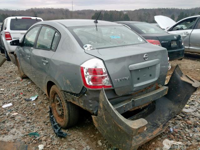 3N1AB61E18L664286 - 2008 NISSAN SENTRA 2.0 GRAY photo 3