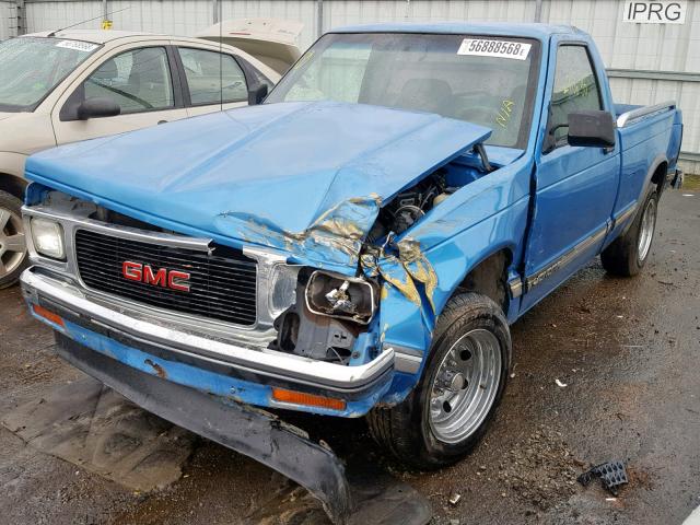 1GTCS14Z1P8514327 - 1993 GMC SONOMA BLUE photo 2