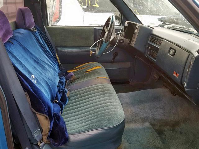 1GTCS14Z1P8514327 - 1993 GMC SONOMA BLUE photo 5