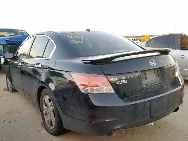 1HGCP36838A059283 - 2008 HONDA ACCORD EXL BLACK photo 3