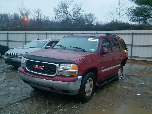 1GKEK13Z75J256156 - 2005 GMC YUKON BURGUNDY photo 2