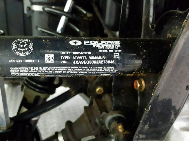 4XASEG506JA273846 - 2018 POLARIS SPORTSMAN GRAY photo 19