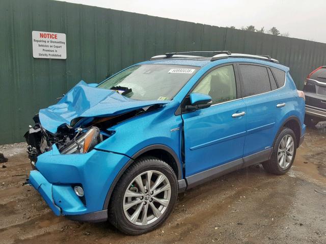 JTMDJREV4GD028314 - 2016 TOYOTA RAV4 HV LI BLUE photo 2