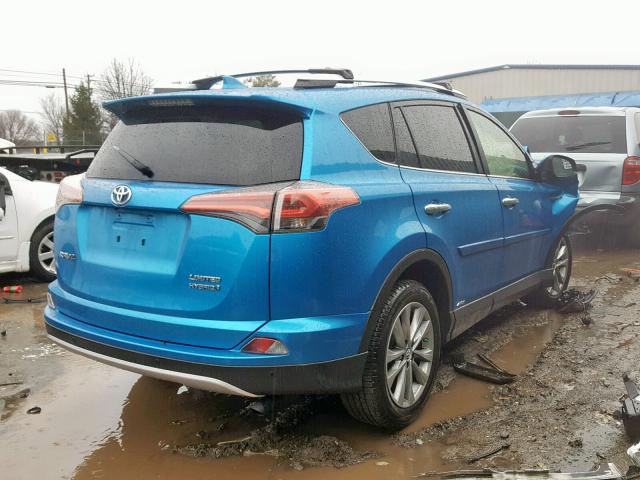 JTMDJREV4GD028314 - 2016 TOYOTA RAV4 HV LI BLUE photo 4