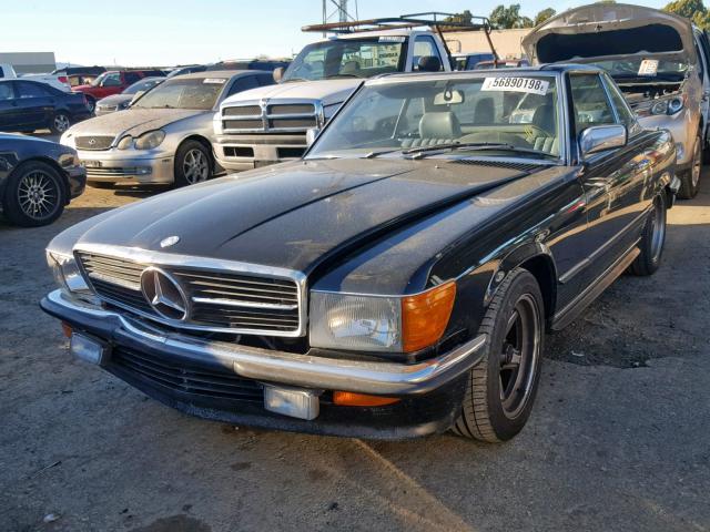 WDB1070451A030575 - 1985 MERCEDES-BENZ 380 SL BLACK photo 2