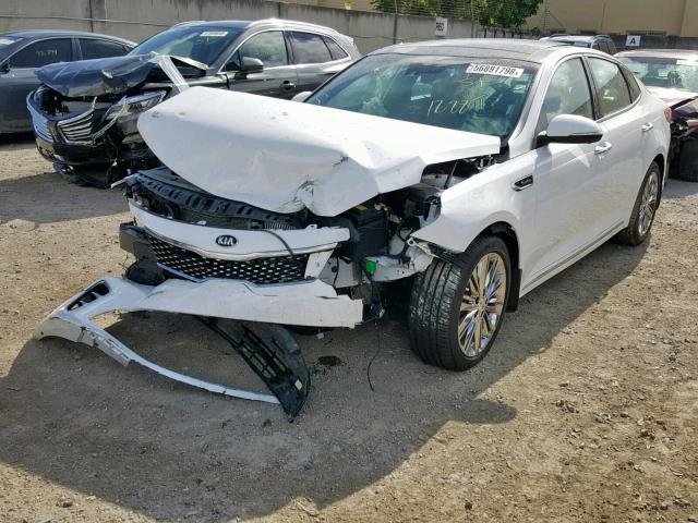 5XXGV4L23HG125802 - 2017 KIA OPTIMA SXL WHITE photo 2