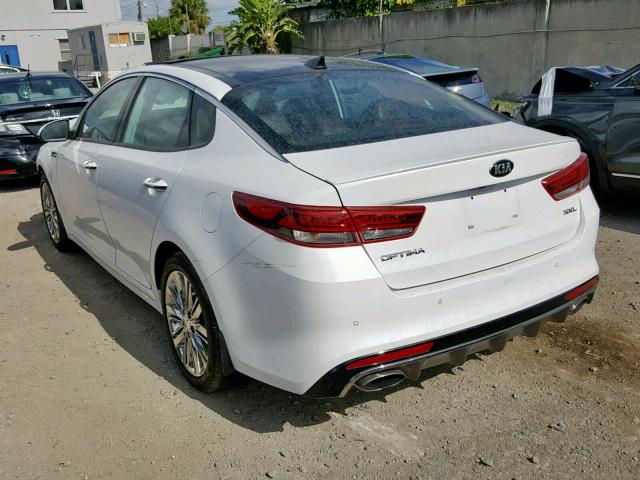 5XXGV4L23HG125802 - 2017 KIA OPTIMA SXL WHITE photo 3