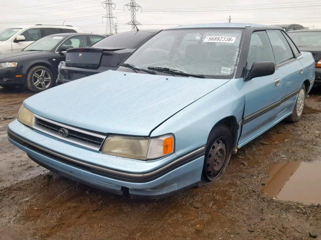 JF1BC6323MK605517 - 1991 SUBARU LEGACY L BLUE photo 2